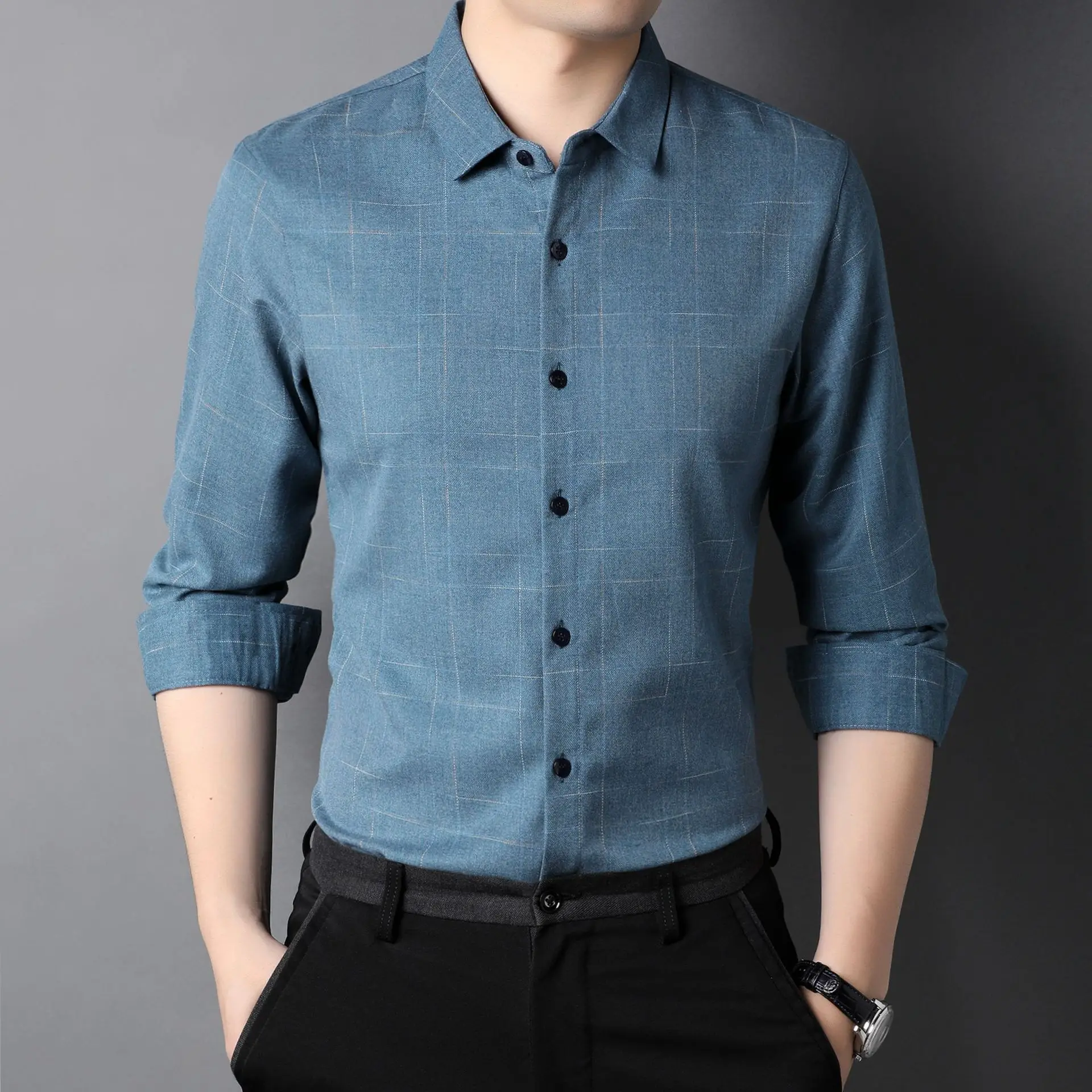 Men's Long Sleeve Casual Shirt Iron-Free Stripe Pattern Business Casual Lapel Shirt Spring Autumn Winter New Style Versatile ...
Men's Long Sleeve Casual Shirt Iron-Free Stripe Pattern Business Casual Lapel Shirt Spring Autumn Winter New Style Versatile ...