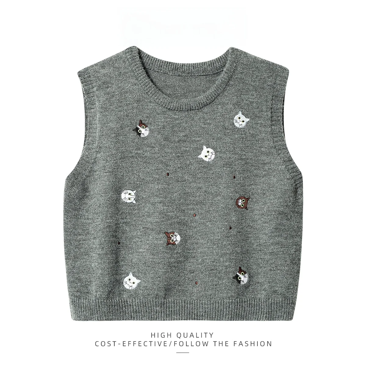 PAIXIANG Embroidery Knitted Vest Women's Loose College Sle Top Spring Autumn Faionable round Ne ort Sve
PAIXIANG Embroidery Knitted Vest Women's Loose College Sle Top Spring Autumn Faionable round Ne ort Sve