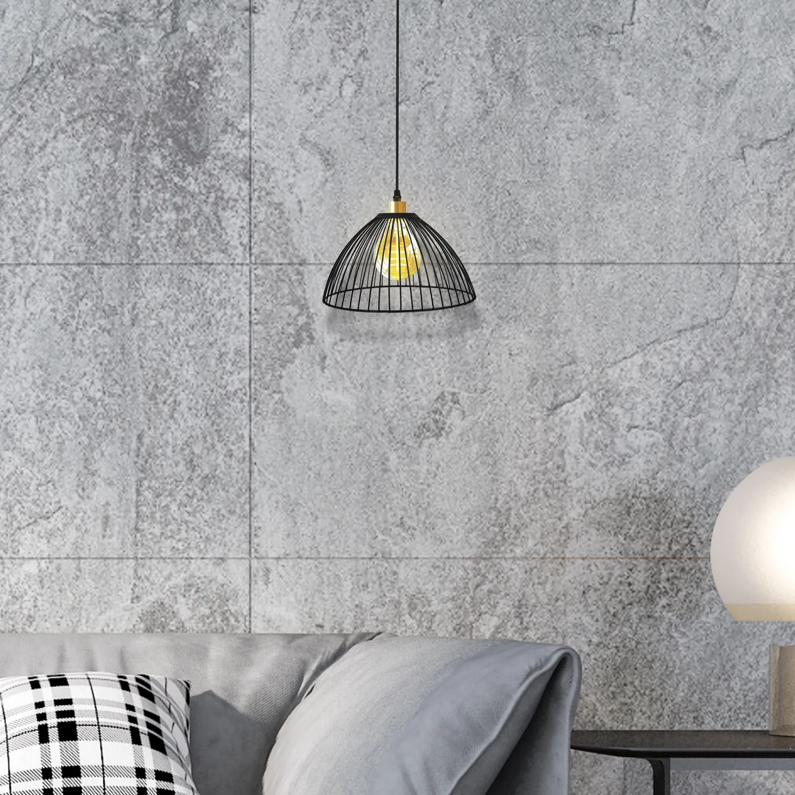 Industrial Vintage Hollow Metal Cage Lamp Shade Black Wire Lamp Cover Ceiling Desk Light Fixture Home Living Room
Industrial Vintage Hollow Metal Cage Lamp Shade Black Wire Lamp Cover Ceiling Desk Light Fixture Home Living Room