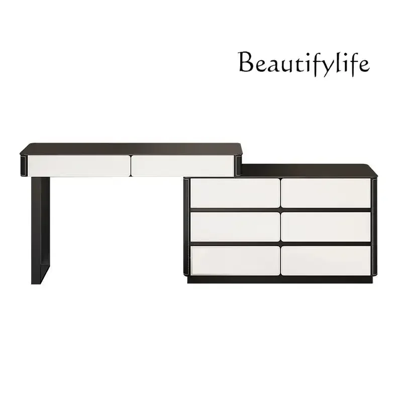 Tt Italian Minimalist Saddle Leather All Solid Wood Modern Minimalist Chest Integrated Bedroom Corner Telescopic Dressing Table
Tt Italian Minimalist Saddle Leather All Solid Wood Modern Minimalist Chest Integrated Bedroom Corner Telescopic Dressing Table