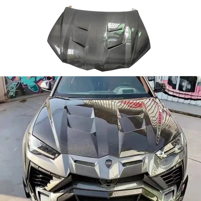 Подходит для Lamborghini Urus: модифицированный капот двигателя в стиле M из пористого карбона, капот и обвес.
Подходит для Lamborghini Urus: модифицированный капот двигателя в стиле M из пористого карбона, капот и обвес.