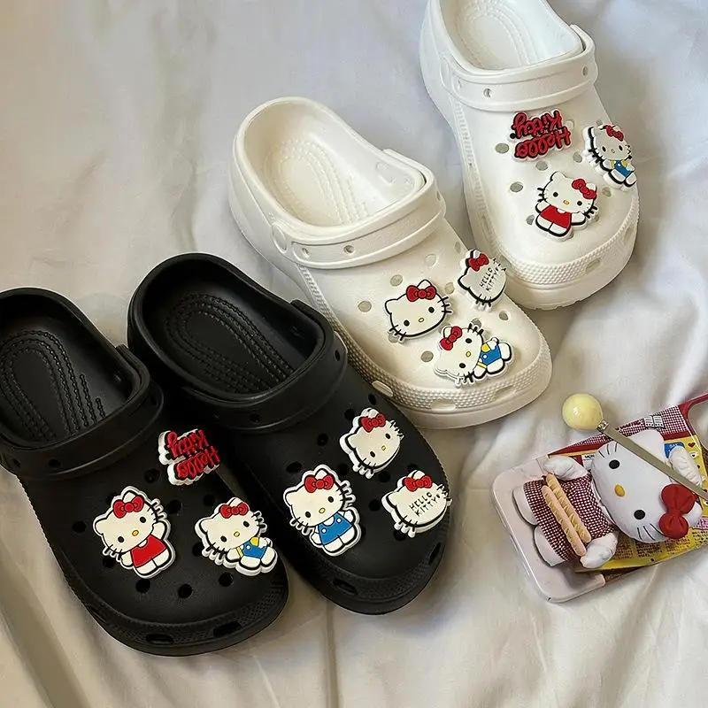 Hello Kitty Crocs Cartoon Fashionable and Exquisite Girls Increased Thick-Soled Slippers Versatile Beach Shoes for Outerwear
Hello Kitty Crocs Cartoon Fashionable and Exquisite Girls Increased Thick-Soled Slippers Versatile Beach Shoes for Outerwear
