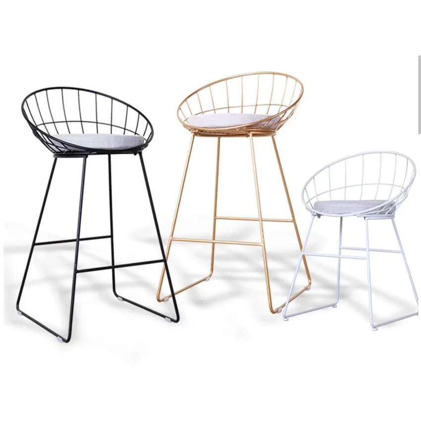 High Gold Bar Stool Wrought Iron Bar Stool Chair Simple Dining Chair Modern Nordic Iron leisure Chair Bar Chair
High Gold Bar Stool Wrought Iron Bar Stool Chair Simple Dining Chair Modern Nordic Iron leisure Chair Bar Chair