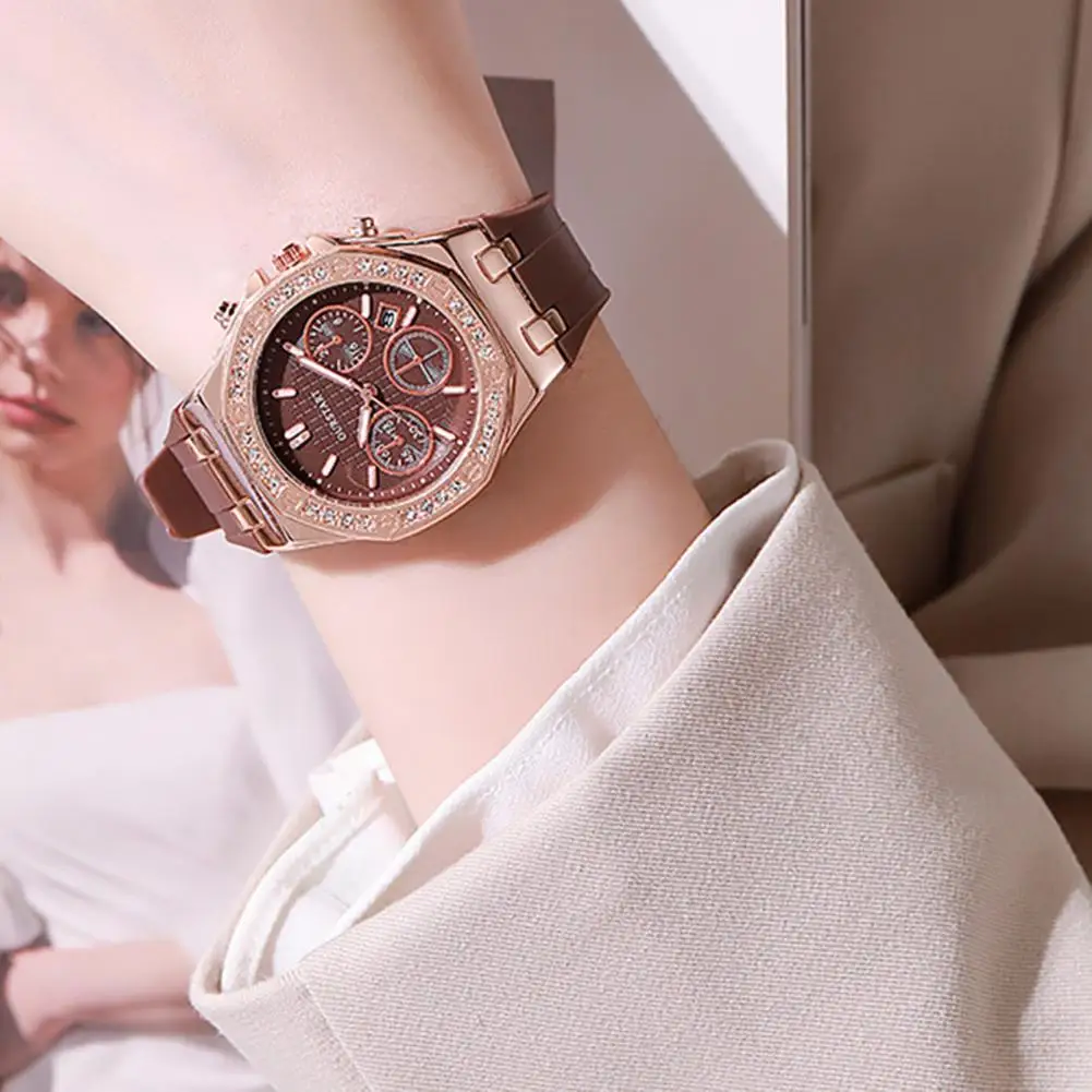 Outfit Watch Elegant Ladies Quartz Watch with Rhinestone Calendar Alloy Strap High Accuracy for Commute Timepiece Women Watch
Outfit Watch Elegant Ladies Quartz Watch with Rhinestone Calendar Alloy Strap High Accuracy for Commute Timepiece Women Watch