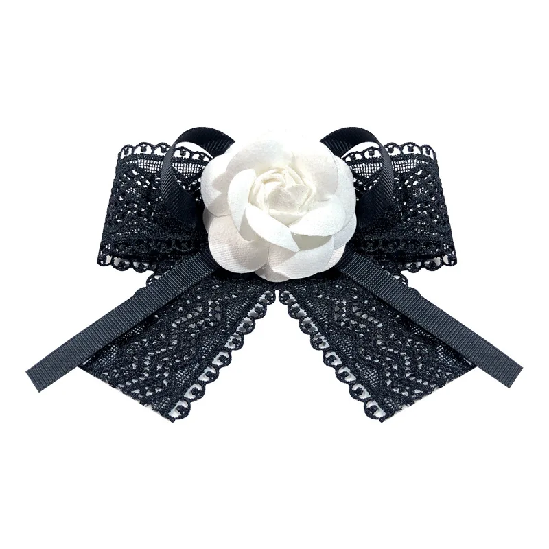 Korean Retro Camellia Bow Tie Brooch High Grade Black Lace Ribbon Women's Shirt Accessories Collar Flowers Pins Gift for Women
Korean Retro Camellia Bow Tie Brooch High Grade Black Lace Ribbon Women's Shirt Accessories Collar Flowers Pins Gift for Women