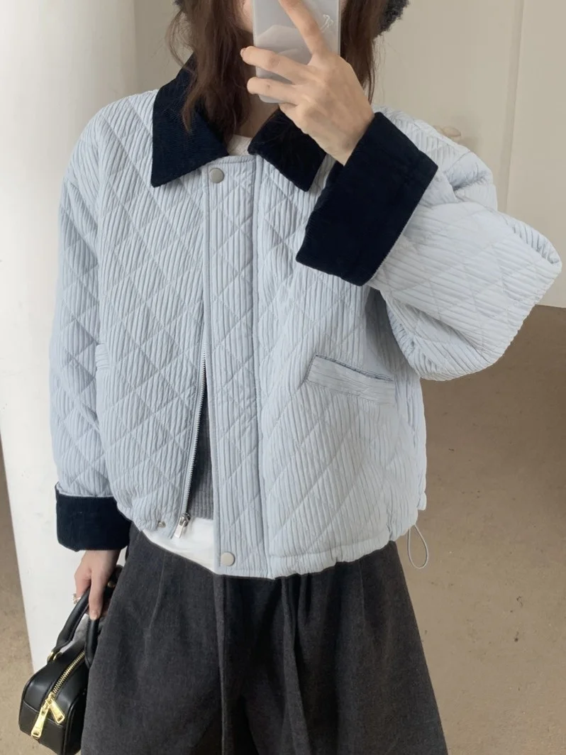 Корейская модная женская зимняя куртка-ветровка из вельвета с цветными блоками, теплая верхняя одежда для повседневной носки
Корейская модная женская зимняя куртка-ветровка из вельвета с цветными блоками, теплая верхняя одежда для повседневной носки