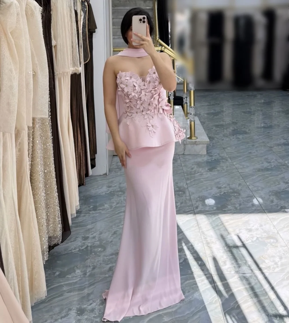 Customized Exquisite Sweetheart Evening Dress Sleeveless Applique Trumpet Long Dresses Pink Elegant Party Wedding Formal
Customized Exquisite Sweetheart Evening Dress Sleeveless Applique Trumpet Long Dresses Pink Elegant Party Wedding Formal