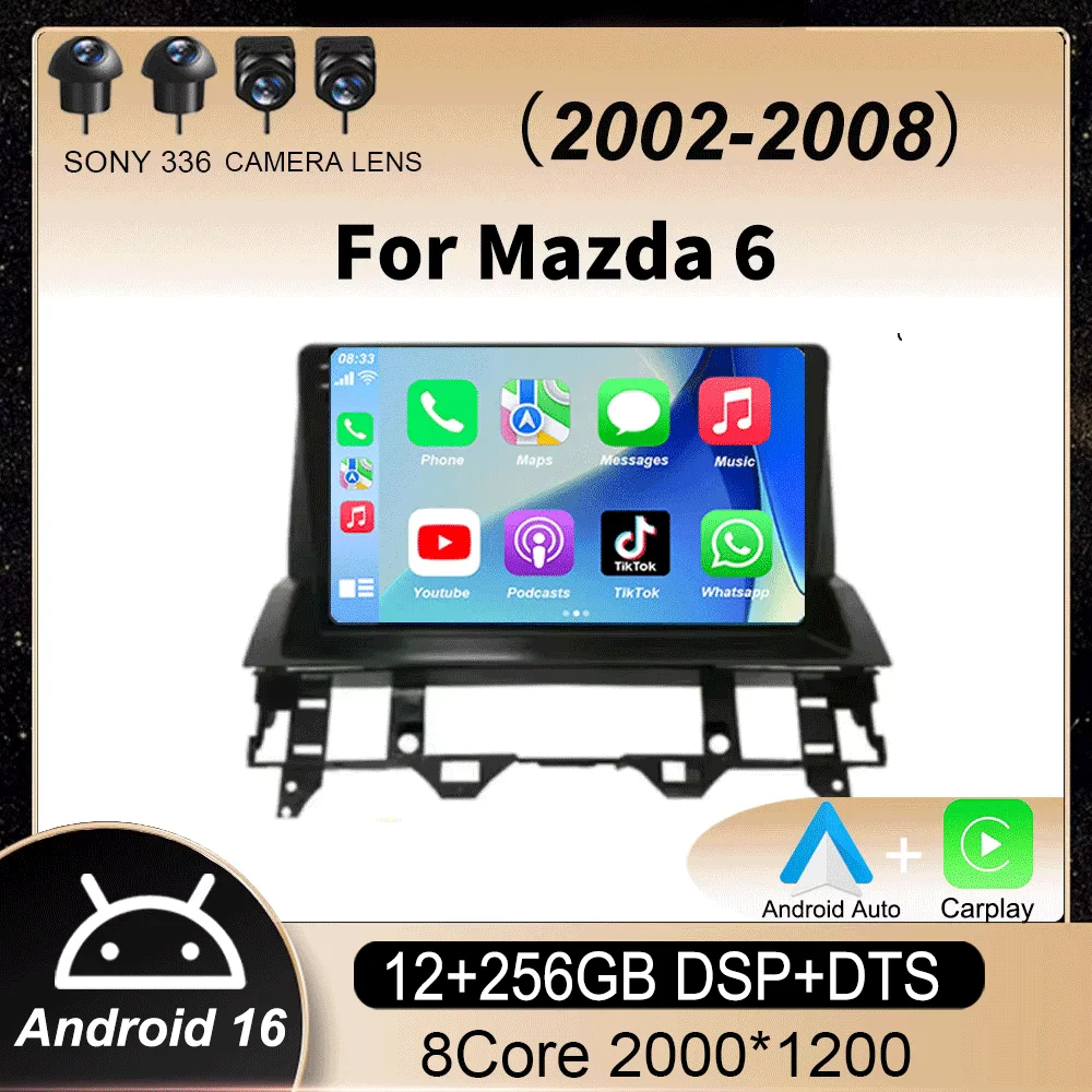 10.1 Inch Android 16 For Mazda 6 2002 - 2008 Car Radio Navigation GPS No 2din Autoradio DSP BT Multimedia Video 4G LTE NO DVD
10.1 Inch Android 16 For Mazda 6 2002 - 2008 Car Radio Navigation GPS No 2din Autoradio DSP BT Multimedia Video 4G LTE NO DVD
