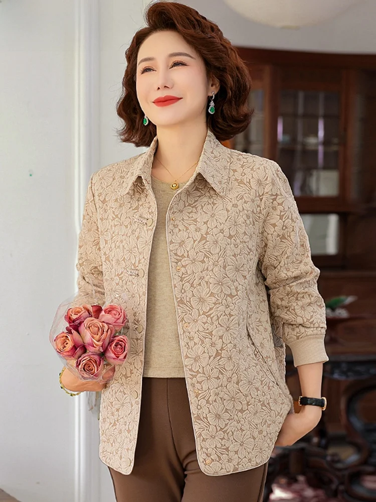 New Chinese Style Casual Jacket Spring Clothes for Middle-Aged Mothers Middle-Aged And Elderly Women's Fashion Outerwear
New Chinese Style Casual Jacket Spring Clothes for Middle-Aged Mothers Middle-Aged And Elderly Women's Fashion Outerwear