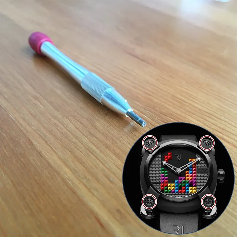 4 Point Quadruped Screwdriver for Romain Jerome Donkey Kong&Space Imvaders&Tetris Automatic Watch Tool 
4 Point Quadruped Screwdriver for Romain Jerome Donkey Kong&Space Imvaders&Tetris Automatic Watch Tool
