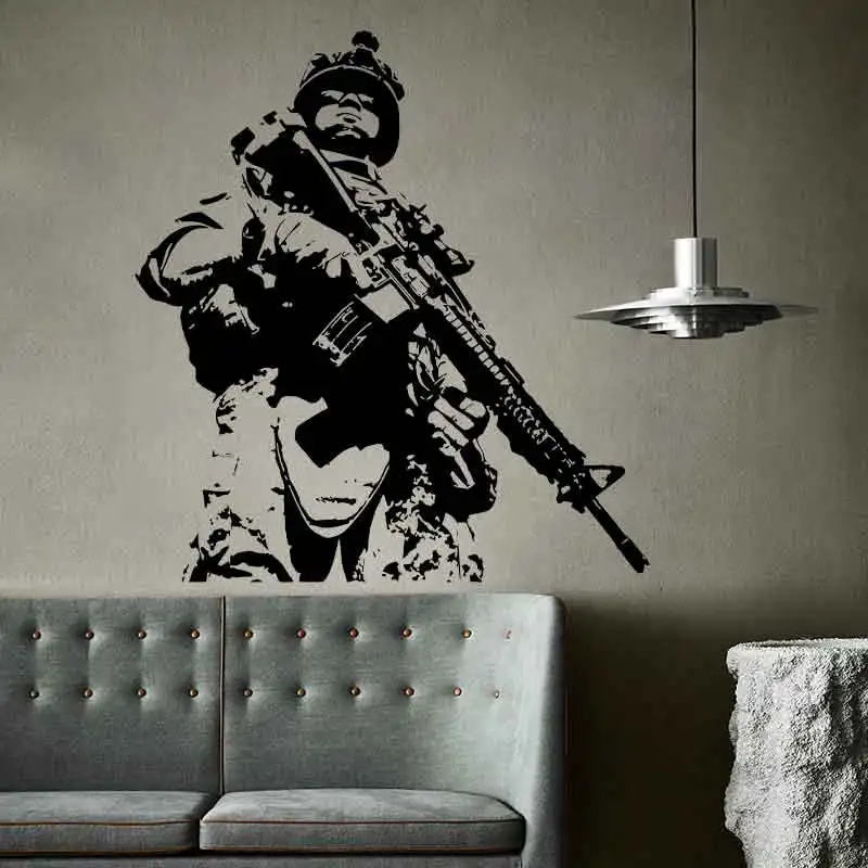 Modern Military Soldier Wall Sticker Vinyl Wall Decal Removable Waterproof Home Decor for Living Room Bedroom Office Poster 3635
Modern Military Soldier Wall Sticker Vinyl Wall Decal Removable Waterproof Home Decor for Living Room Bedroom Office Poster 3635