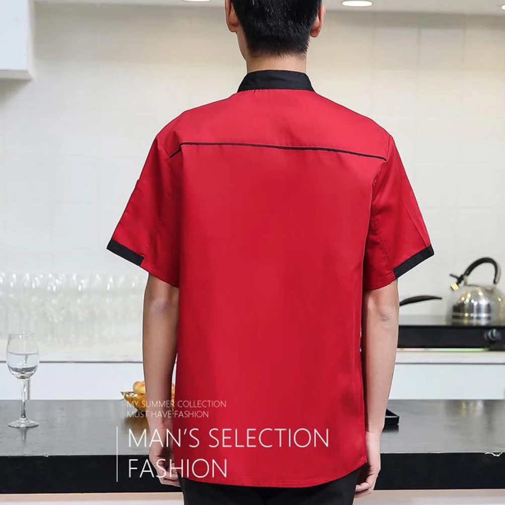 Short Sleeve Chef Jacket Uniform Breathable Oil Proof Easy Wash Catering Apparel Restaurant Hotel Cook Supplies
Short Sleeve Chef Jacket Uniform Breathable Oil Proof Easy Wash Catering Apparel Restaurant Hotel Cook Supplies