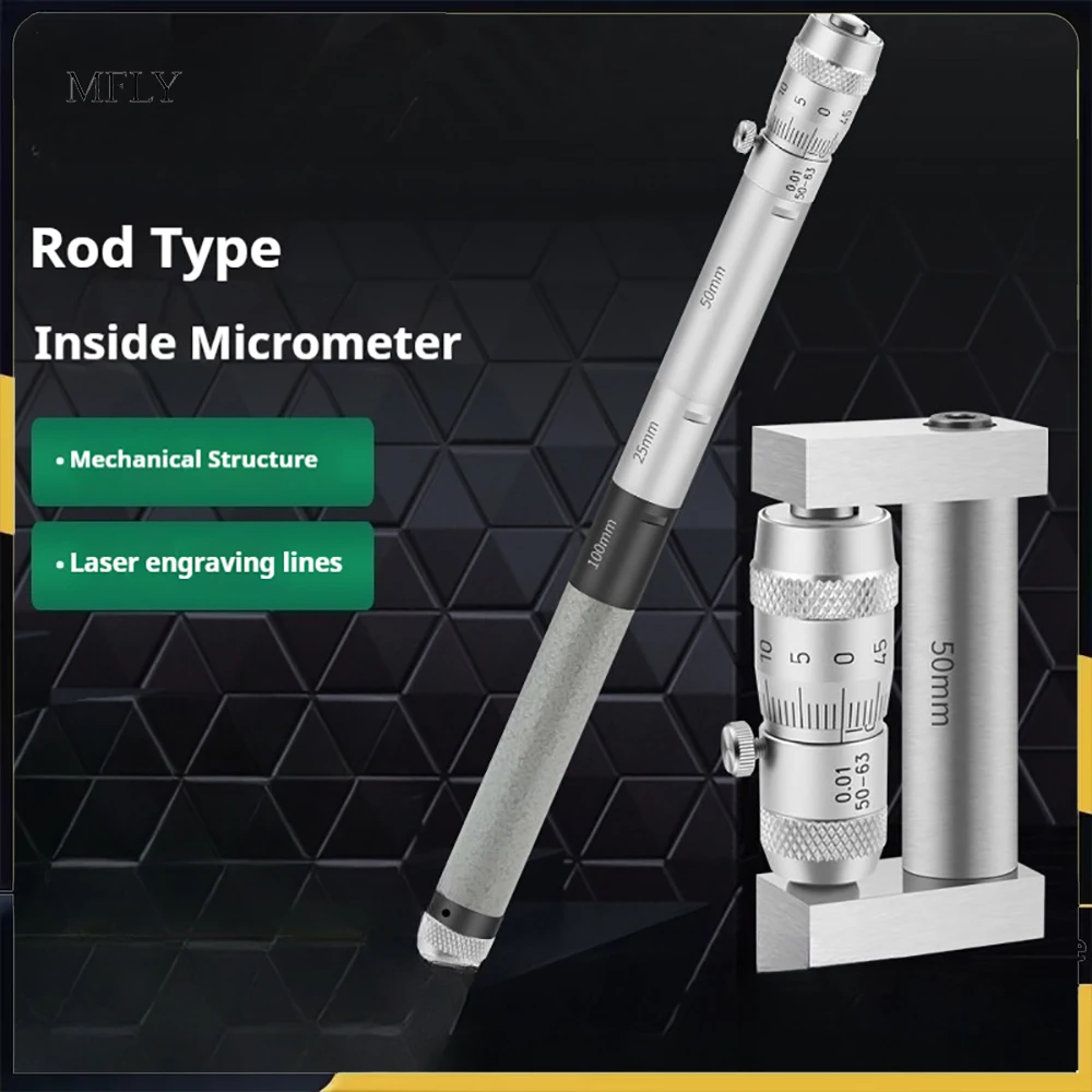 Segmented, Detachable Rod Inside Micrometer 50-250、50-600 Mm Mechanical Structure, Laser Engraving
Segmented, Detachable Rod Inside Micrometer 50-250、50-600 Mm Mechanical Structure, Laser Engraving