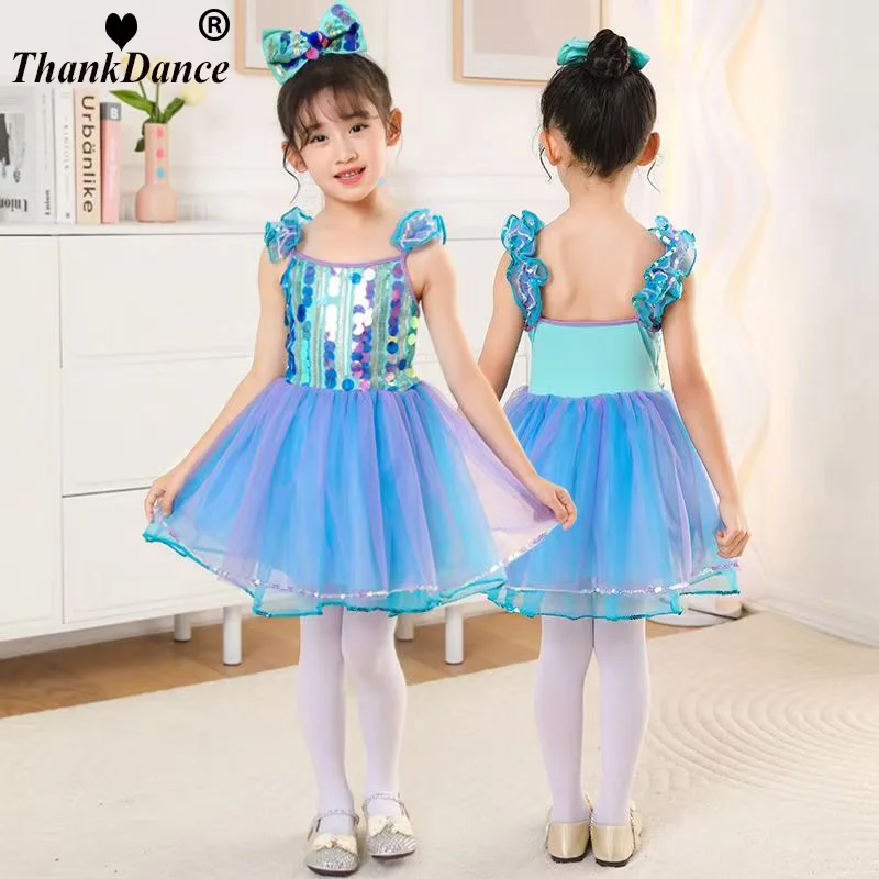 Синий танцевальный костюм для девочек, сценические танцевальные костюмы, детские балетные платья-пачки, танцевальная одежда для выступлений
Синий танцевальный костюм для девочек, сценические танцевальные костюмы, детские балетные платья-пачки, танцевальная одежда для выступлений