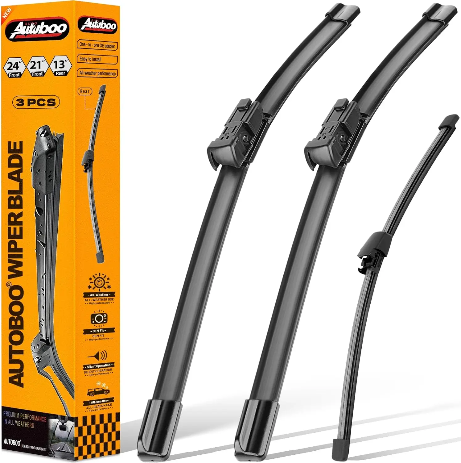 24"+21"+13" Windshield Wiper Blades Set for VW Tiguan 2007-2017
24"+21"+13" Windshield Wiper Blades Set for VW Tiguan 2007-2017