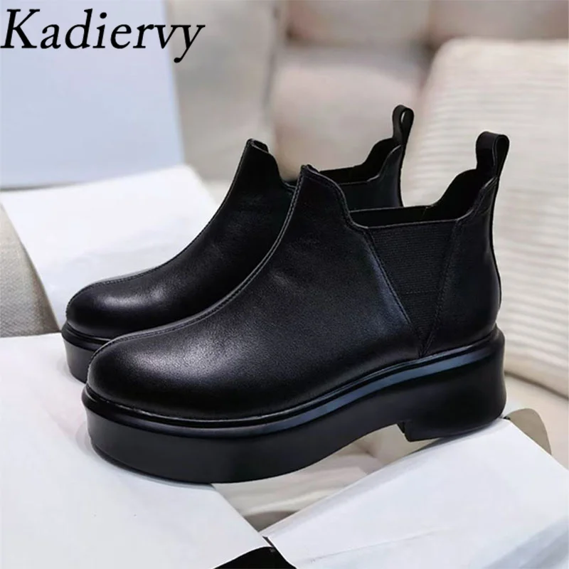2026 New Short Boots Woman Round Toe Slip-on Flat Platform Shoes Women Genuine Leather Ankle Boots Thick Sole Black Boots Women
2026 New Short Boots Woman Round Toe Slip-on Flat Platform Shoes Women Genuine Leather Ankle Boots Thick Sole Black Boots Women