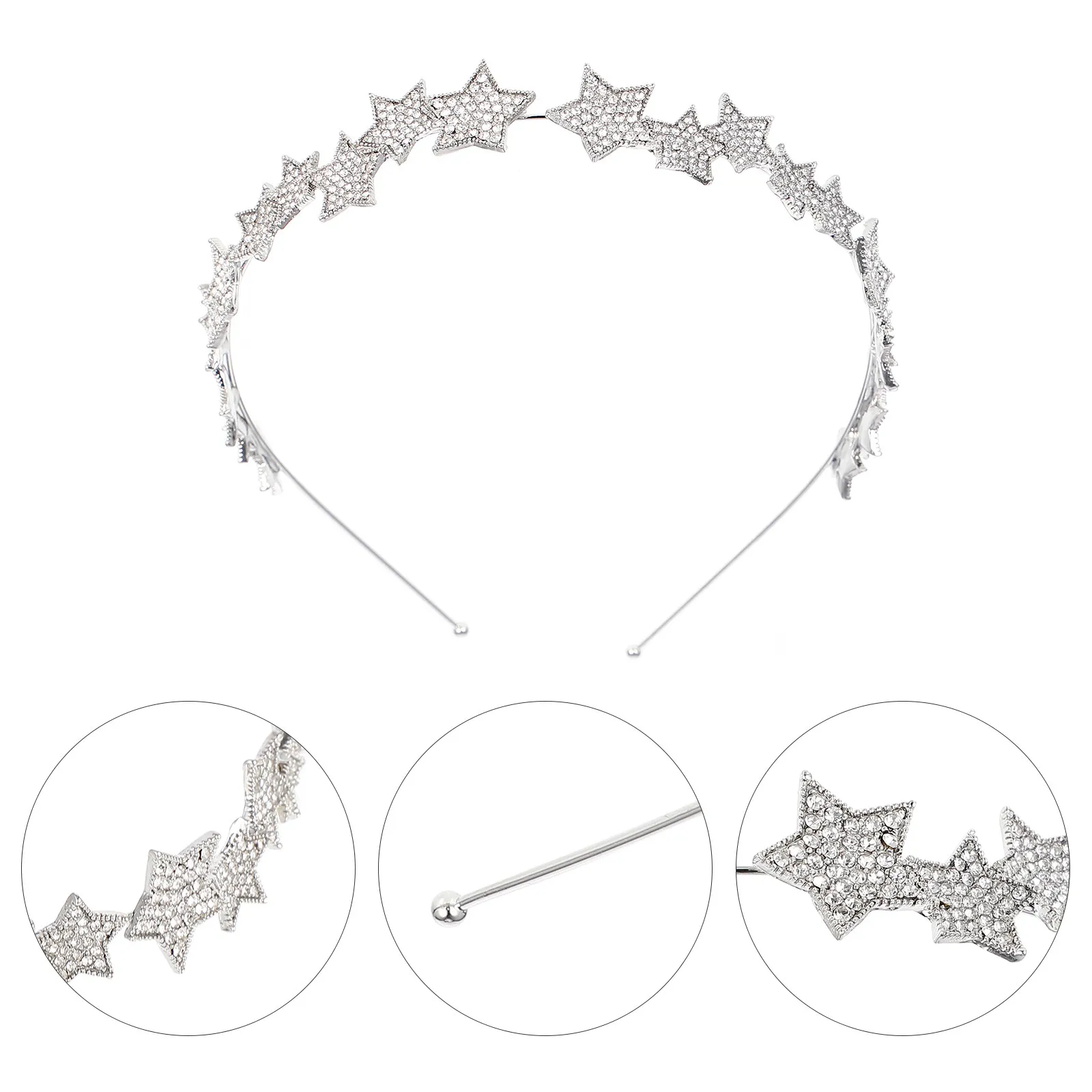 Bridal Crown Vintage Alloy Crystal Star Tiara Wedding Headband Headpiece Hair Accessories for Bride Bridesmaid Party
Bridal Crown Vintage Alloy Crystal Star Tiara Wedding Headband Headpiece Hair Accessories for Bride Bridesmaid Party