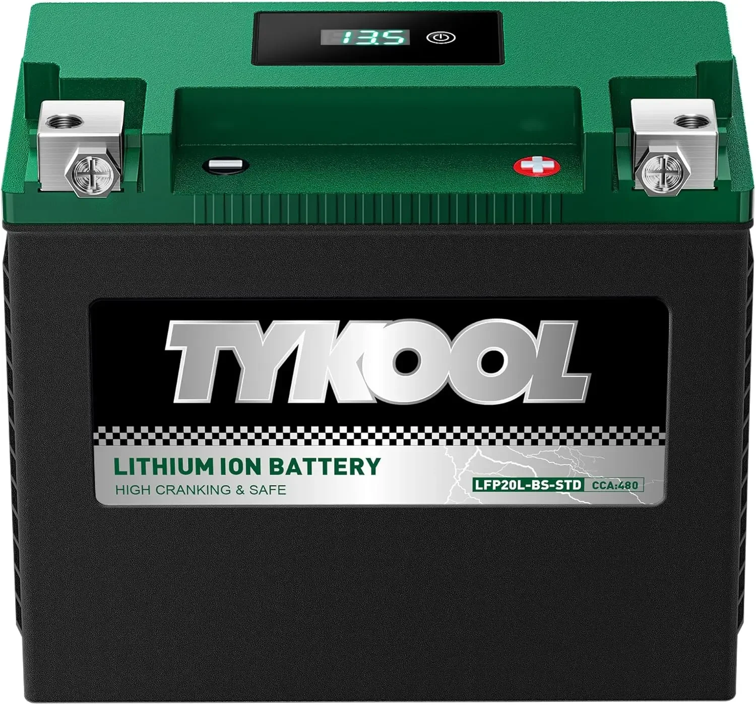 LFP20L-BS-STD Lithium Battery, Replaces YTX20L-BS 65989-97C, 480CCA 8Ah Fits for Motorcycle ATV UTV PWC, Compatible with Harley
LFP20L-BS-STD Lithium Battery, Replaces YTX20L-BS 65989-97C, 480CCA 8Ah Fits for Motorcycle ATV UTV PWC, Compatible with Harley
