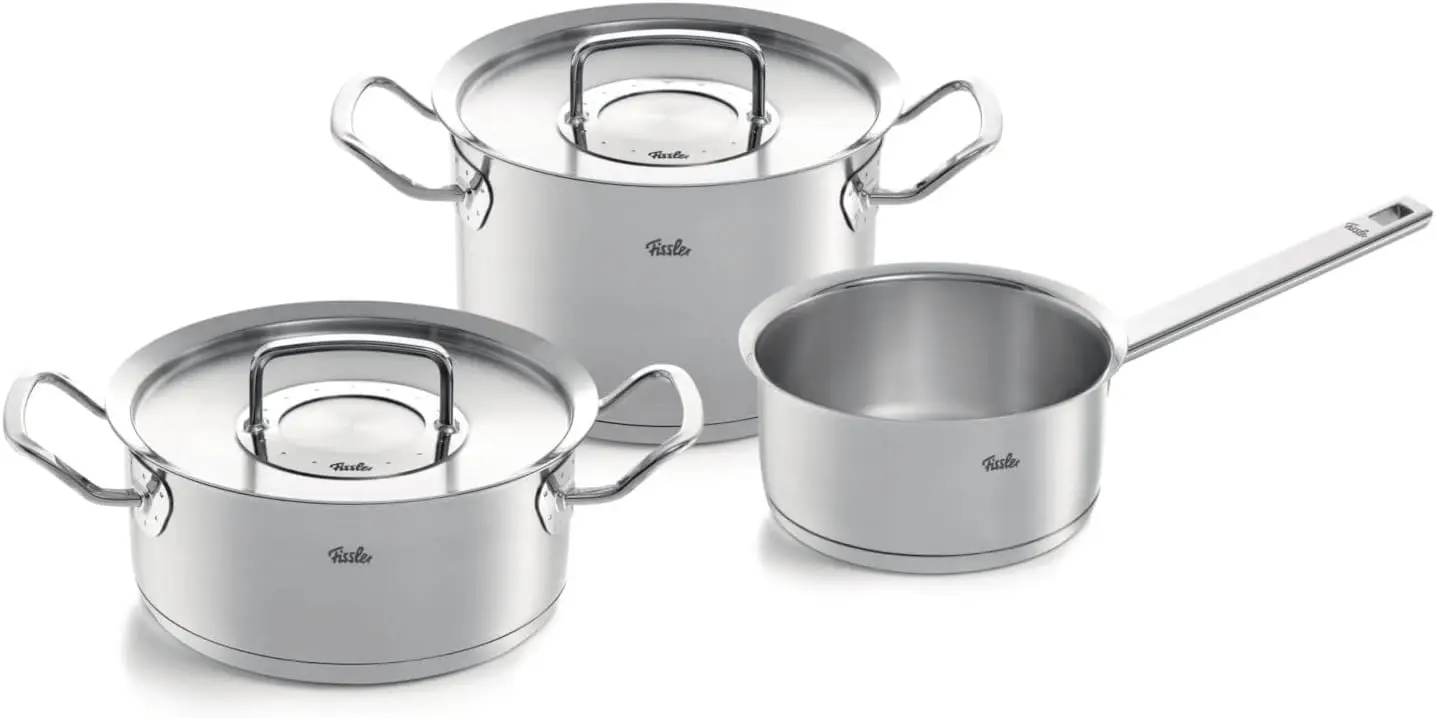 Original-Professional Collection Stainless Steel Pot Set, 3-Piece Saucepan with Metal Lid (1 Cooking Pot, 1 Stewing Pot,
Original-Professional Collection Stainless Steel Pot Set, 3-Piece Saucepan with Metal Lid (1 Cooking Pot, 1 Stewing Pot,