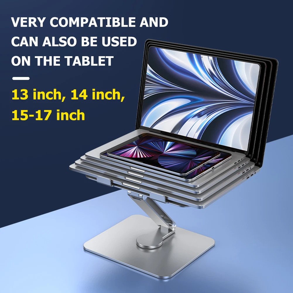 Aluminum Alloy Laptop Holder 360 Rotating CNC Desktop Notebook Cooling Holder Anti Slip Notebook Cooling Holder for MacBook iPad
Aluminum Alloy Laptop Holder 360 Rotating CNC Desktop Notebook Cooling Holder Anti Slip Notebook Cooling Holder for MacBook iPad