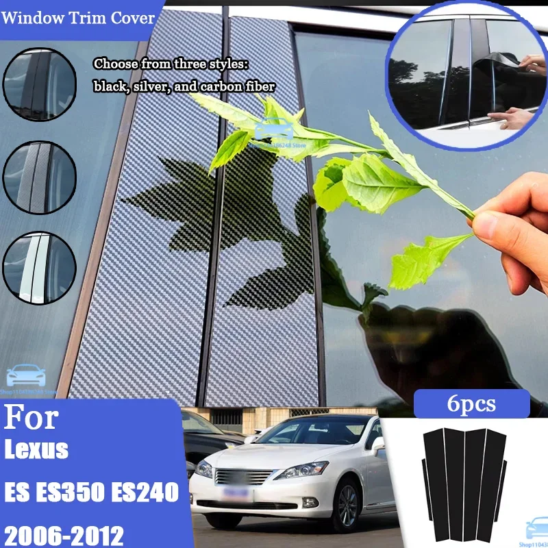 Glossy Black Silver Carbon Pillar Post For Lexus ES ES350 ES240 2006-2012 Door Window Column BC Trim Sticker Cover Accessories
Glossy Black Silver Carbon Pillar Post For Lexus ES ES350 ES240 2006-2012 Door Window Column BC Trim Sticker Cover Accessories