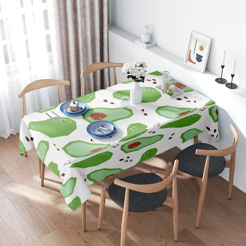 Modern Abstract Dining Tablecloth Set Green Placemats White Tablecloth with Unique Design for Home Decor (Set of 6)
Modern Abstract Dining Tablecloth Set Green Placemats White Tablecloth with Unique Design for Home Decor (Set of 6)