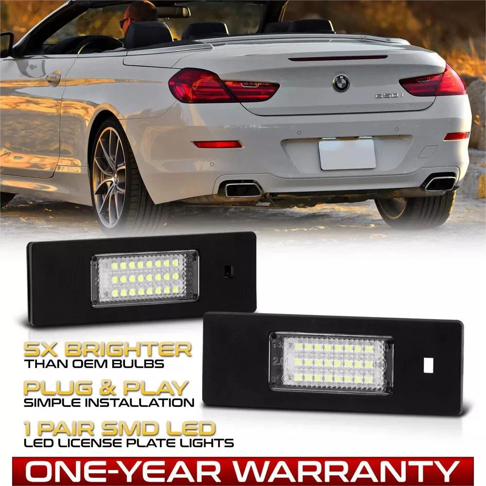 2 шт., бесплатная светодиодная подсветка номерного знака 2004-2012 для BMW E63 F12 F13 X2 Z4 I3 X4 G02 E85/E86/E89 F06 Mini Clubman 
2 шт., бесплатная светодиодная подсветка номерного знака 2004-2012 для BMW E63 F12 F13 X2 Z4 I3 X4 G02 E85/E86/E89 F06 Mini Clubman