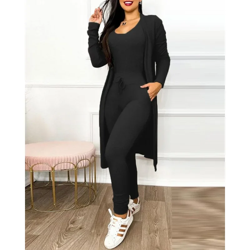 Female Tracksuit Casual Fashion Long Sleeve Long Cardigan + Top + Skinny Pants Outfits Streetwear Elegant 2024 Women 3 Piece Set
Female Tracksuit Casual Fashion Long Sleeve Long Cardigan + Top + Skinny Pants Outfits Streetwear Elegant 2024 Women 3 Piece Set