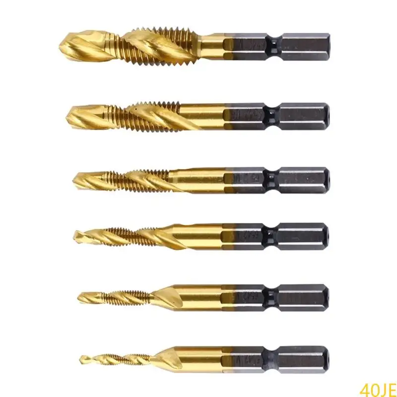 40je 6pcs Tap Bit Bit Vint Vint -Spirals Точка резьба высокоскоростной стальный набор
40je 6pcs Tap Bit Bit Vint Vint -Spirals Точка резьба высокоскоростной стальный набор