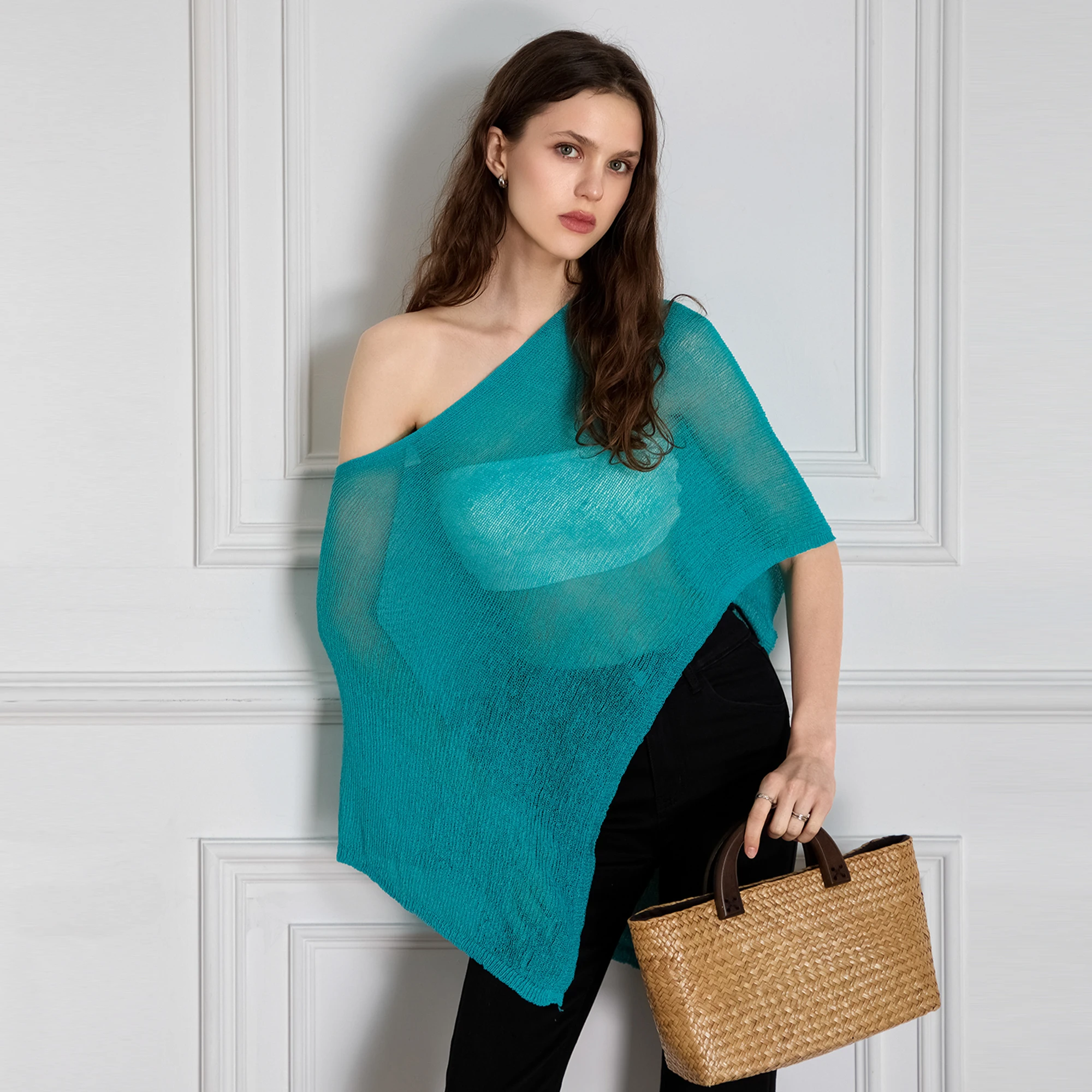 Women Solid Color Knitted Cover-up See-through Solid Irregular Loose Pullovers Summer Fall Beach Tops
Women Solid Color Knitted Cover-up See-through Solid Irregular Loose Pullovers Summer Fall Beach Tops