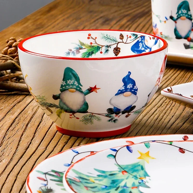 Round Christmas Ceramic Dinner Plate Santa and Christmas Tree Embossed Design Dessert Dish Easy-to-Clean Western Plates
Round Christmas Ceramic Dinner Plate Santa and Christmas Tree Embossed Design Dessert Dish Easy-to-Clean Western Plates