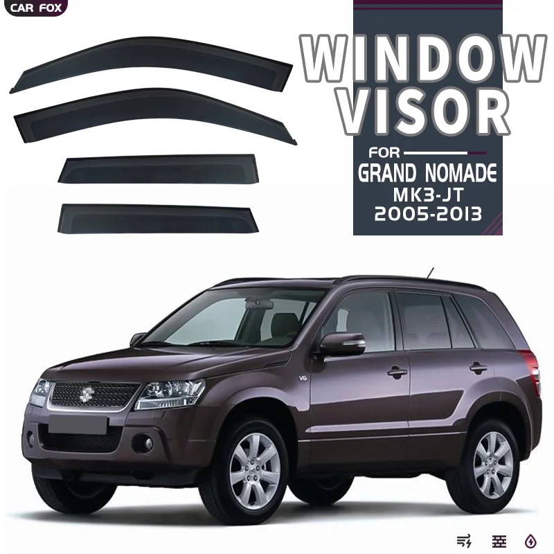 For Suzuki Grand Nomade JT 2005-2013 Window Visor Vent Shades Sun Rain Deflector Guard 4PCS/SE
For Suzuki Grand Nomade JT 2005-2013 Window Visor Vent Shades Sun Rain Deflector Guard 4PCS/SE