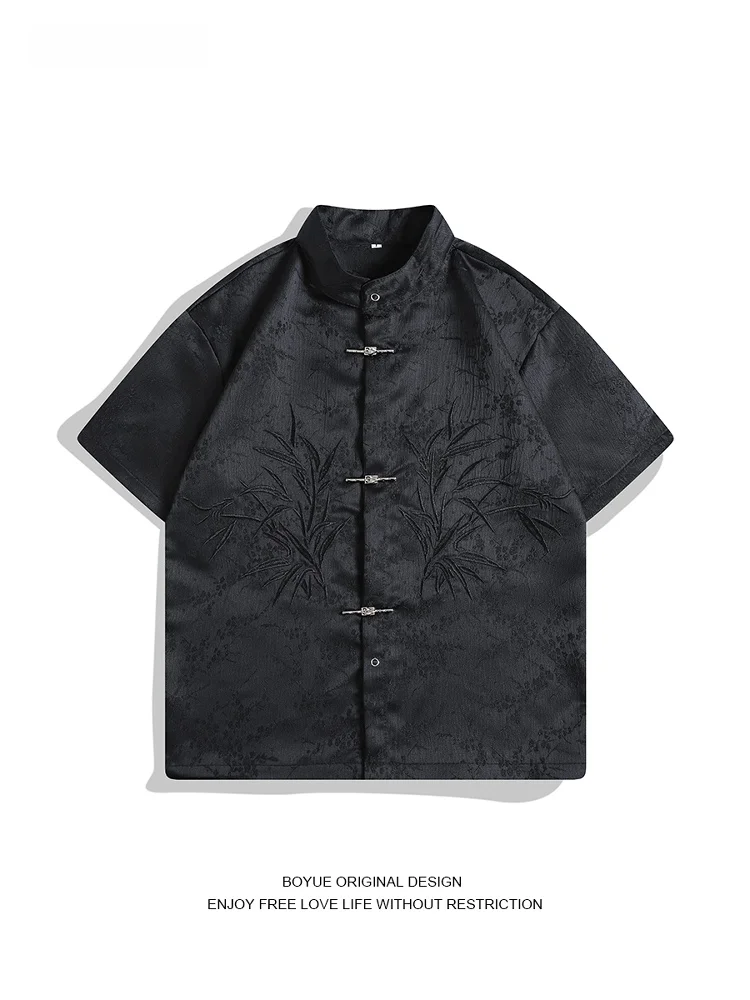 Мужская рубашка Boyue в китайском стиле, ретро, с вышивкой, воротником-стойкой, на пуговицах, свободного кроя, летняя, модная, для молодежи
Мужская рубашка Boyue в китайском стиле, ретро, с вышивкой, воротником-стойкой, на пуговицах, свободного кроя, летняя, модная, для молодежи