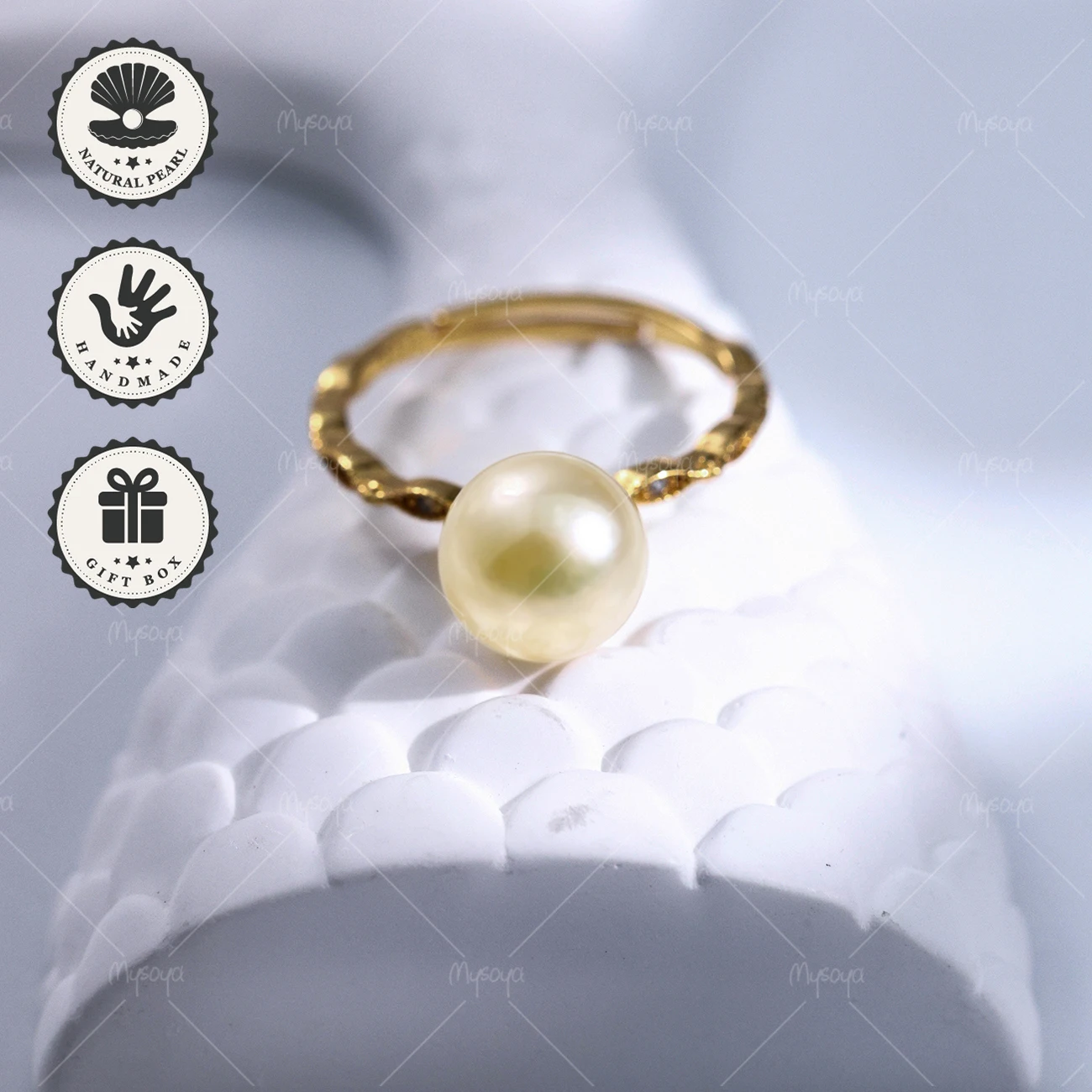MYSOYA 8-8.5mm Akoya Light Golden Pearl Open Ring Golden S925 With Gift Box Birthday Gift Valentine’s Day
MYSOYA 8-8.5mm Akoya Light Golden Pearl Open Ring Golden S925 With Gift Box Birthday Gift Valentine’s Day