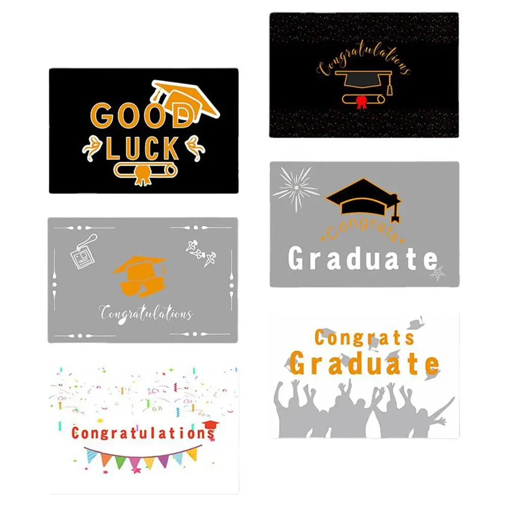 6 Sets Greeting Graduation Celebration 250g White Cardboard Practical Exquisite Patterns Suitable Party Invitations Gift Cards
6 Sets Greeting Graduation Celebration 250g White Cardboard Practical Exquisite Patterns Suitable Party Invitations Gift Cards