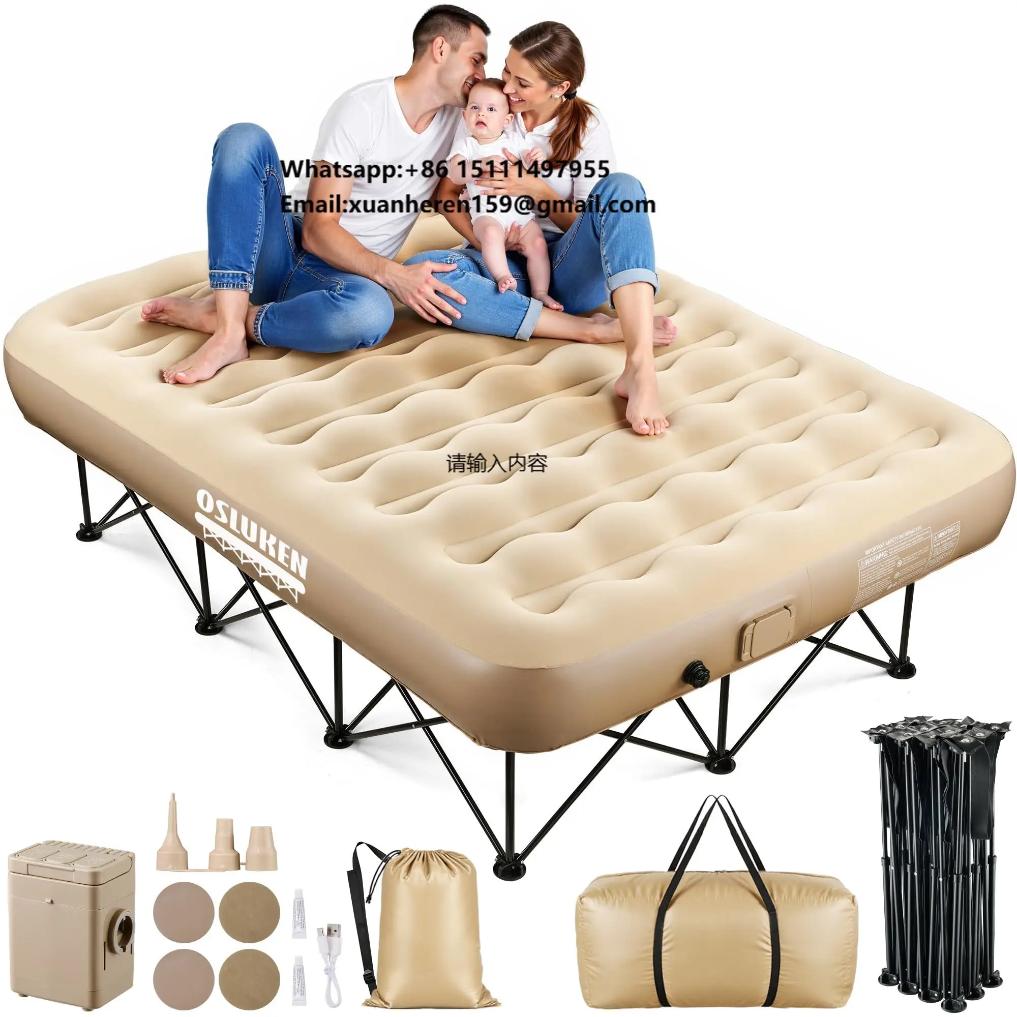 Upgraded Inflatable Air Mattress Built-in Pump Strong Support Folding Design for Car Sleeping Pad Camping Home Guests Portable
Upgraded Inflatable Air Mattress Built-in Pump Strong Support Folding Design for Car Sleeping Pad Camping Home Guests Portable