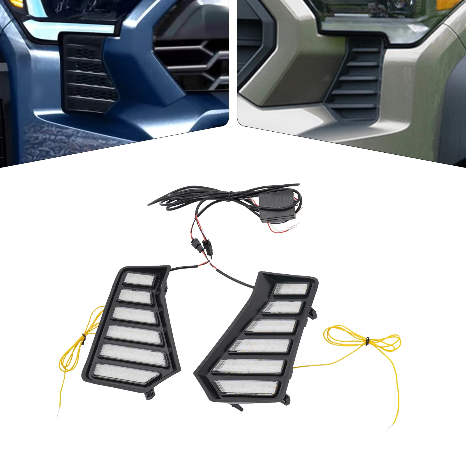 1 пара передних дневных ходовых светодиодных фонарей на 24 Toyota Tacoma
1 пара передних дневных ходовых светодиодных фонарей на 24 Toyota Tacoma