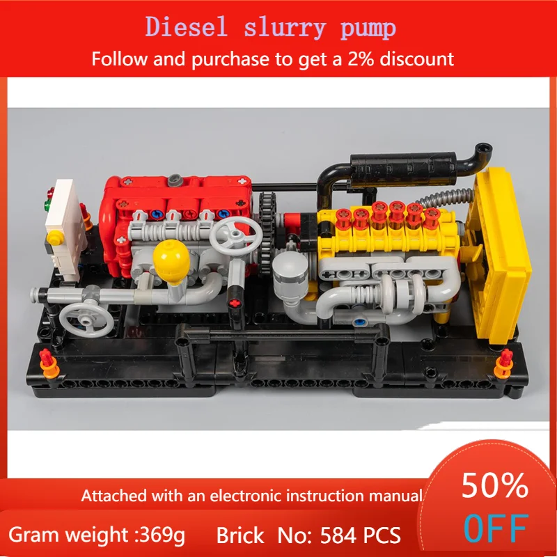 Building block car model 584 parts MOC diesel mud pump construction set for boys adults children Christmas birthday gifts
Building block car model 584 parts MOC diesel mud pump construction set for boys adults children Christmas birthday gifts