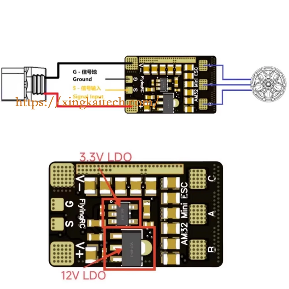 FlyingRC Mini ESC 40A V1 32-bit monoblock ESC 
FlyingRC Mini ESC 40A V1 32-bit monoblock ESC