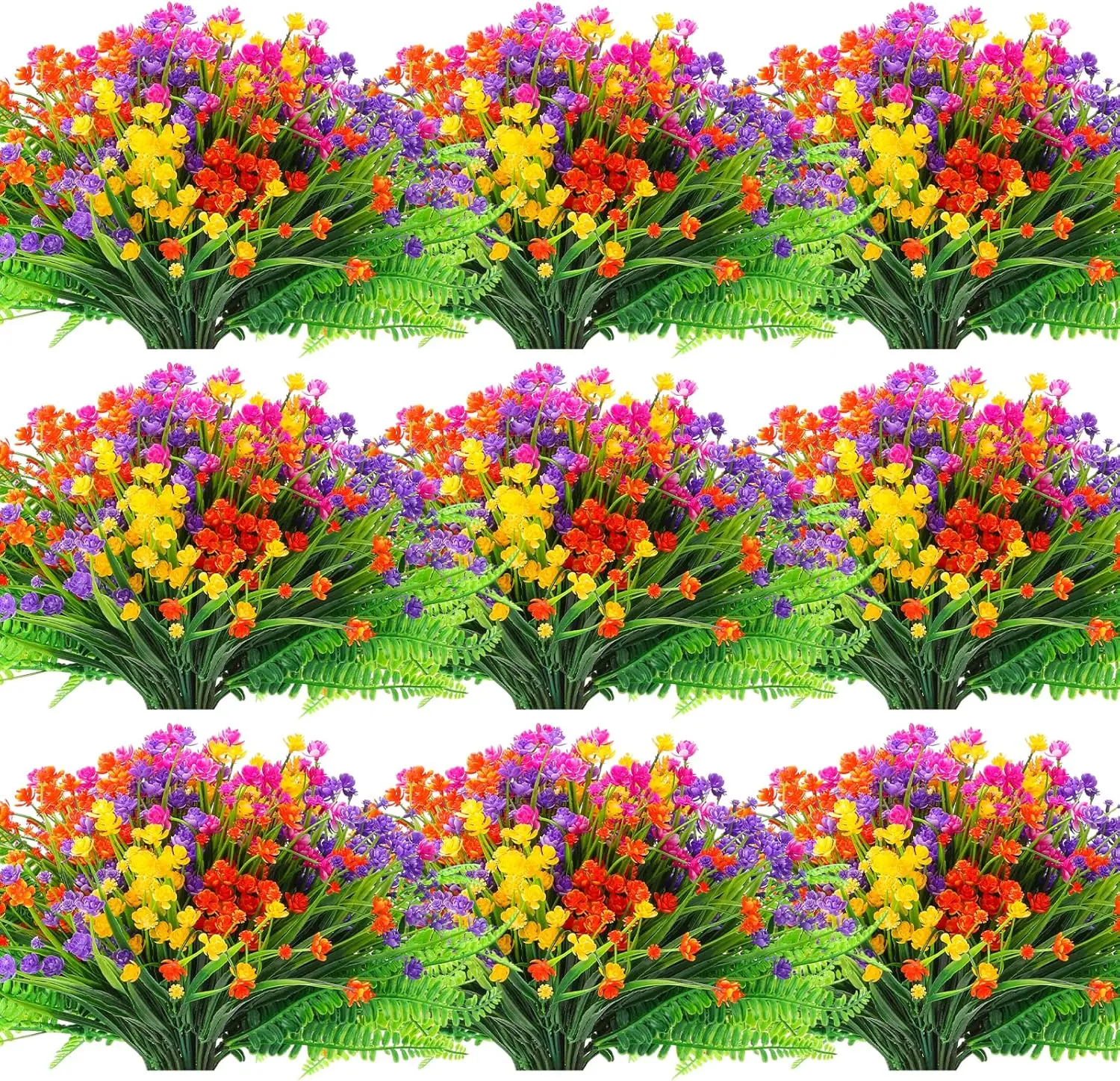 50 Bundles Artificial Flowers Outdoors Faux Artificial Plants Shrub Fake UV Resistant Plastic Flowers Bulk for Patio Por
50 Bundles Artificial Flowers Outdoors Faux Artificial Plants Shrub Fake UV Resistant Plastic Flowers Bulk for Patio Por