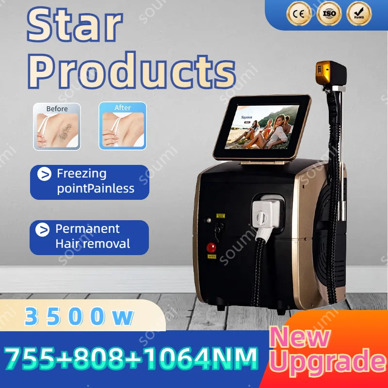 Diode Hair Removal Device 755 808 1064NM Laser Ice Point Painless Permanent Hair Removal Machine 2025 Newest
Diode Hair Removal Device 755 808 1064NM Laser Ice Point Painless Permanent Hair Removal Machine 2025 Newest