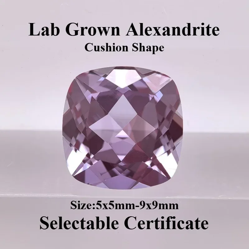 High Quality Lab Grown Alexandrite Stone Cushion Shape Gemstone for DIY Charms Jewelry Making Materials Selectable Certificate
High Quality Lab Grown Alexandrite Stone Cushion Shape Gemstone for DIY Charms Jewelry Making Materials Selectable Certificate