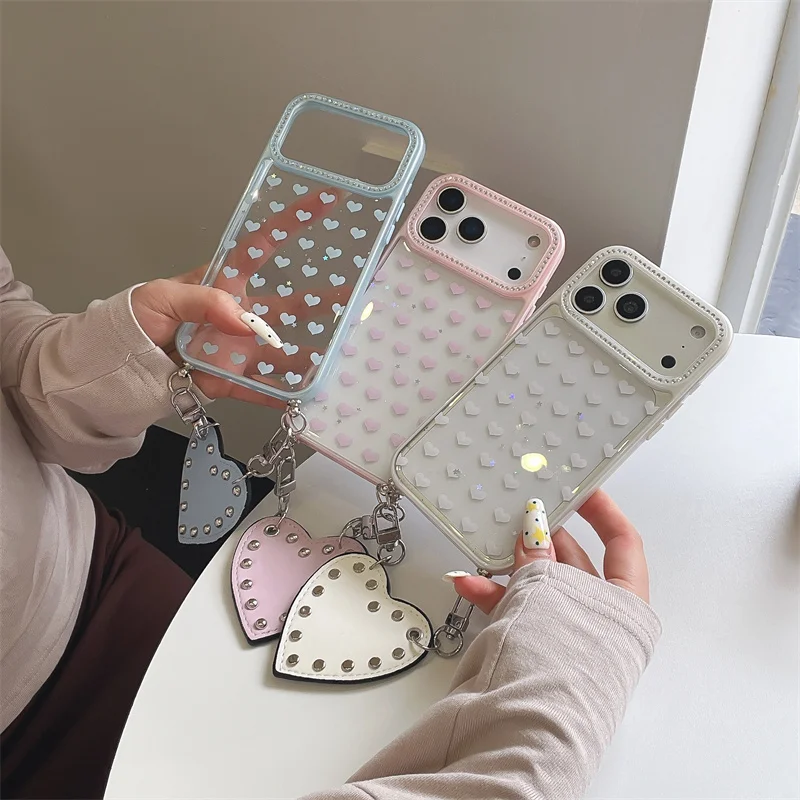 3D Love Heart Charm Bracelet Phone Case For iPhone 15 16 17 Pro Max Cute Clear Shockproof Lens Protection Cover Girl Gift New
3D Love Heart Charm Bracelet Phone Case For iPhone 15 16 17 Pro Max Cute Clear Shockproof Lens Protection Cover Girl Gift New