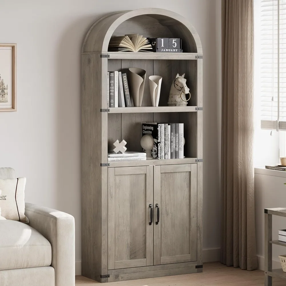 Bookcase, with Doors Arched Bookshelf 71.65in Tall Bookcase Farmhouse Cabinet, with Shelves Wooden Bookshelves
Bookcase, with Doors Arched Bookshelf 71.65in Tall Bookcase Farmhouse Cabinet, with Shelves Wooden Bookshelves