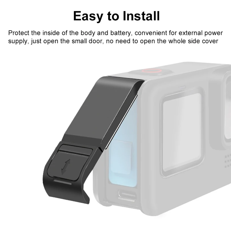 For GOPRO HERO10 Black Plastic Battery Side Cover Battery Protection Cover Rechargeable Side Cover Accessories
For GOPRO HERO10 Black Plastic Battery Side Cover Battery Protection Cover Rechargeable Side Cover Accessories
