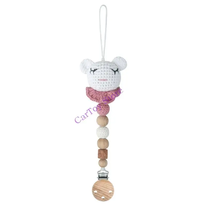 634F Animal Cotton Baby Pacifier Clip for Boy Girl Handmade Crochet Soother Chain Toy
634F Animal Cotton Baby Pacifier Clip for Boy Girl Handmade Crochet Soother Chain Toy