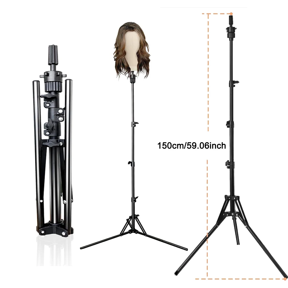 150 cm Mannequin Head Stand, Upgrade Foldable Wig Stand Tripod for Cosmetology Hairdressing Training, Adjustable Wig Head Stand
150 cm Mannequin Head Stand, Upgrade Foldable Wig Stand Tripod for Cosmetology Hairdressing Training, Adjustable Wig Head Stand
