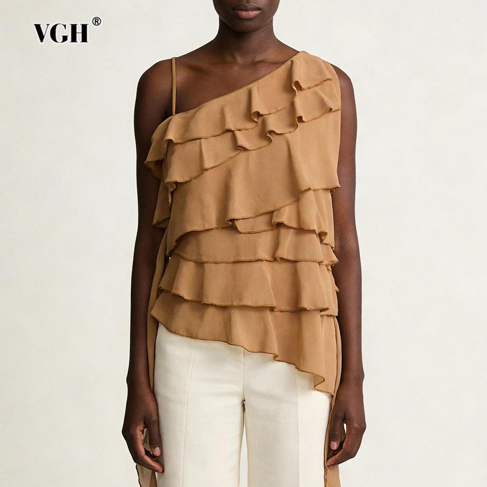 VGH French Style Casual Ruffle Mini Blouses For Women Square Collar Sleeveless Summer Sexy Party Slim Shirts Female Fashion New
VGH French Style Casual Ruffle Mini Blouses For Women Square Collar Sleeveless Summer Sexy Party Slim Shirts Female Fashion New