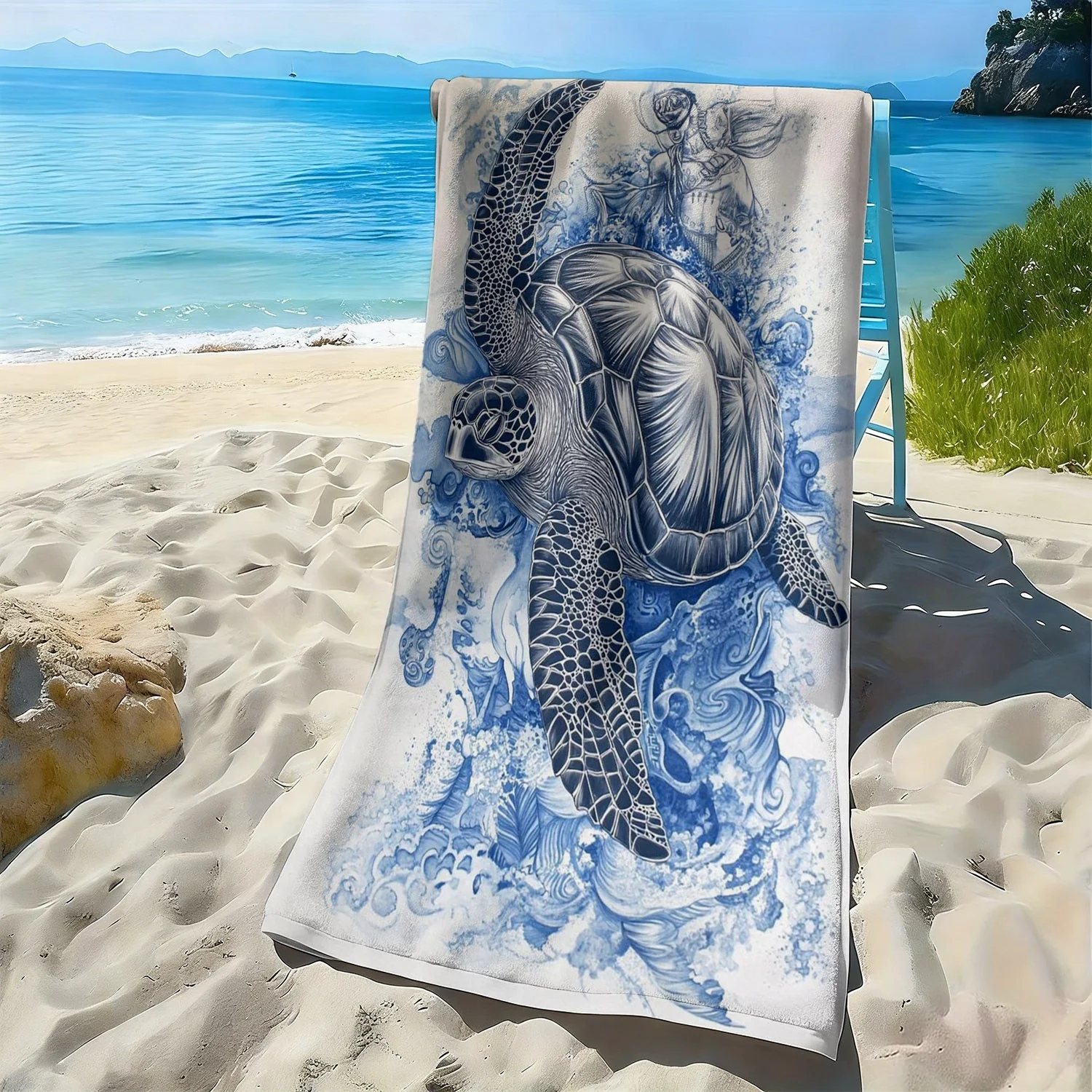 Ocean turtle wave pattern polyester microfiber beach towel is highly absorbent, suitable for swimming and beach outings
Ocean turtle wave pattern polyester microfiber beach towel is highly absorbent, suitable for swimming and beach outings