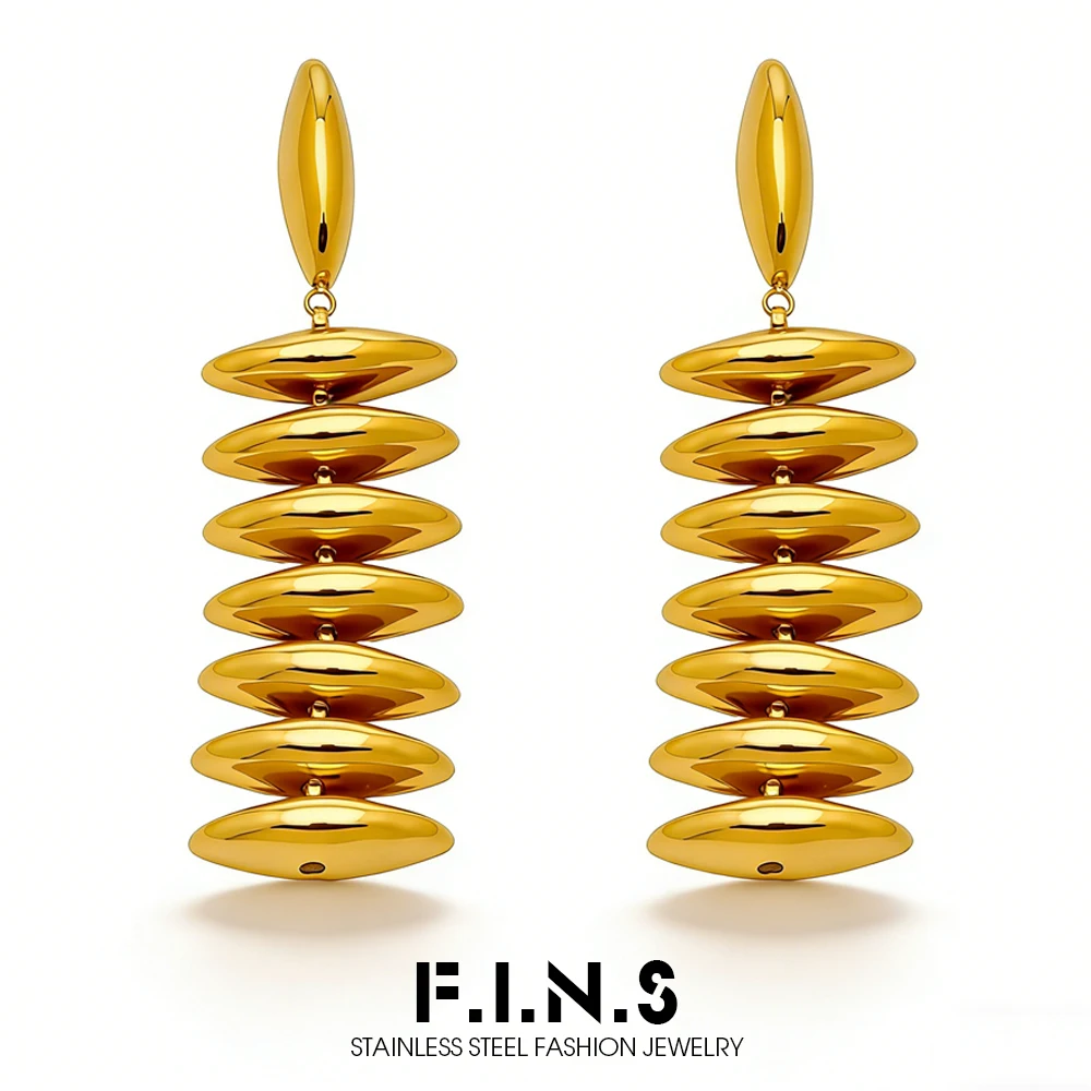 F.I.N.S Stainless Steel Oval Beaded Earrings 18k Gold Plated Long Tassel Earring for Women Statement Chunky Dangle Drop Earring
F.I.N.S Stainless Steel Oval Beaded Earrings 18k Gold Plated Long Tassel Earring for Women Statement Chunky Dangle Drop Earring